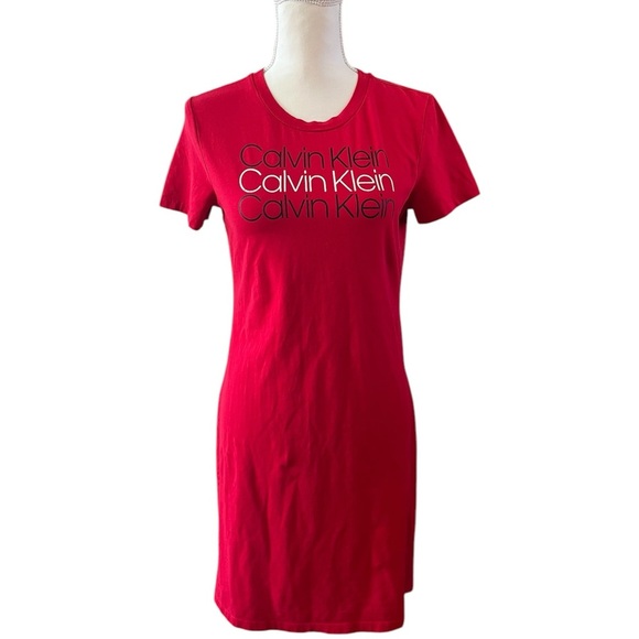 Calvin Klein Vibrant Red Dress - Picture 1 of 4